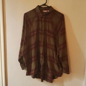 SO | Women's Oversized Boyfriend Flannel (L)